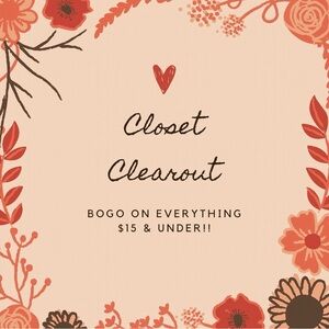 ❤️BOGO Closet Clearout Sale!!! See details….